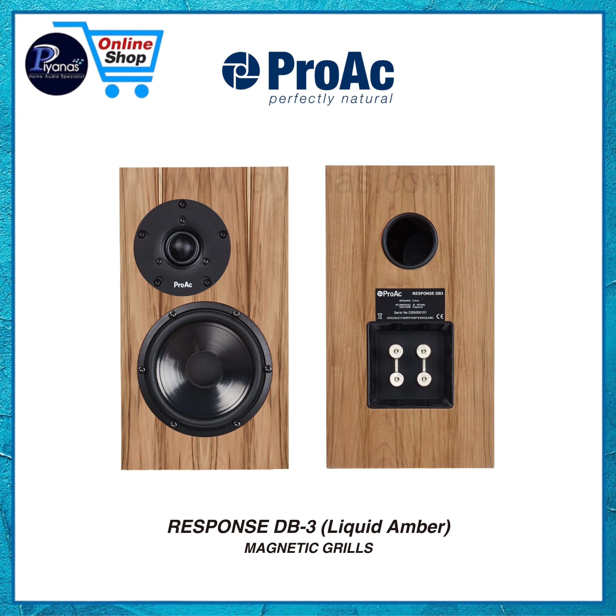 ลำโพงบุ๊คเชลฟ์ PROAC : RESPONSE DB-3 MAGNETIC GRILLS (LIQUID AMBER)_1